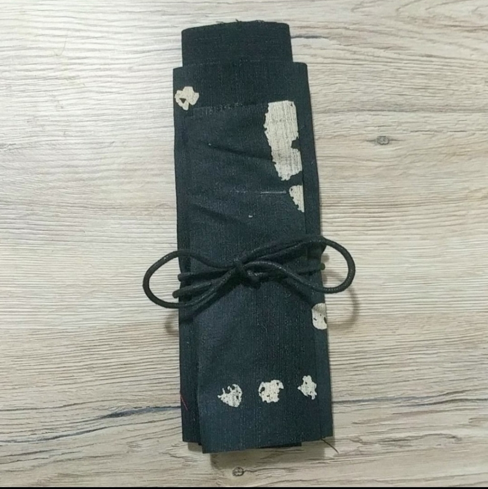 Black and tan fish pattern beeswax wrap